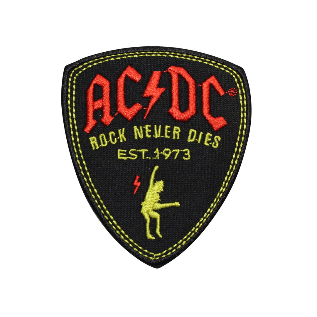 AC/DC Rockware Printed Iron on Patch Officially Licensed Etsy