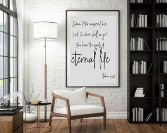 Bible Verse Wall Art - John 6:68