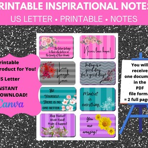 Printable Inspirational Cards/notes - Etsy