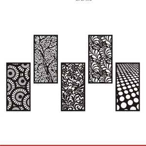 Geometric Laser Cut Panels Bundle, Svg Dxf Eps Pdf Png Files, Wall Art Screens, Decorative Divider Patterns, Instant Download