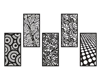 Geometric Laser Cut Panels Bundle, Svg Dxf Eps Pdf Png Files, Wall Art Screens, Decorative Divider Patterns, Instant Download