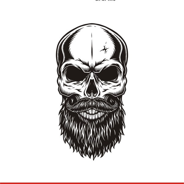 Bald Skull Monogram Pack, Bald Skull Laser Cut, Bald Skull Silhouette, Bald Skulls, Bald Skulls Vector, Pdf, Png, Svg, Dxf, Eps