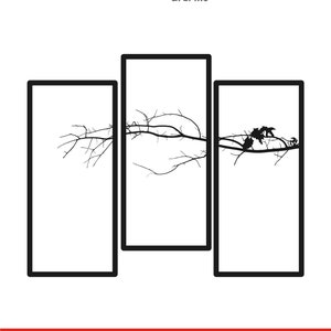 Branch Wall Art SVG, Laser Cut Wall Panel, Tree Silhouette Decor, Nature DXF Design, Cricut Cut File, Modern Wall Art