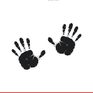 Baby Handprint SVG, Baby Handprint Clipart, Newborn Hand Print, Baby Shower Laser Cut File, PNG DXF Eps Pdf Instant Download