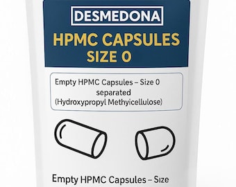 Cápsulas vacías 0 separadas veganas, cápsulas vacías de HPMC tamaño 0 divididas veganas, alta resistencia y calidad, listado múltiple /