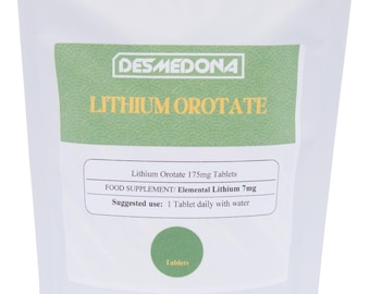 Lithium 7mg von Lithium Orotat 175mg Tabletten, Elementares Lithium 7mg, Hohe Stärke und Qualität, EU-Verkäufer