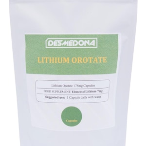 Lithium 7mg von Lithium Orotat 175mg Kapseln, Elementares Lithium 7mg, Hohe Stärke und Qualität, EU-Verkäufer