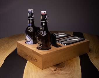 Personalized Sofa Butler - couch tray - the gift for men made of beech, couch butler, sofa tray, snack bar, gift