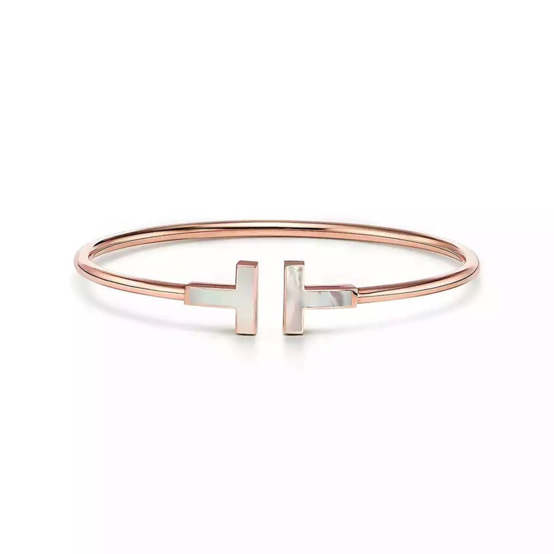 T Bracelet Sterling Silver T Cuff Bracelet Open Bangle Etsy