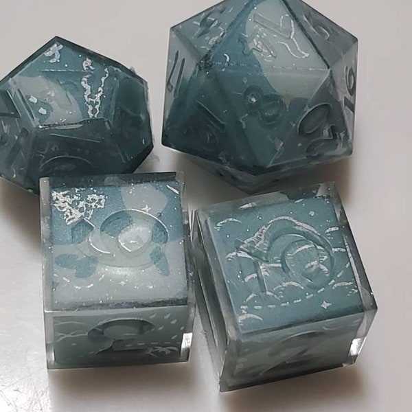 Nautical map dice set