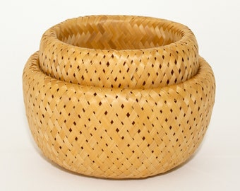 Handwoven | Natural Bamboo Nesting Baskets | Set of Two