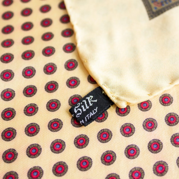 Vintage | 100% Silk Scarf or Pocket Square | Art … - image 6