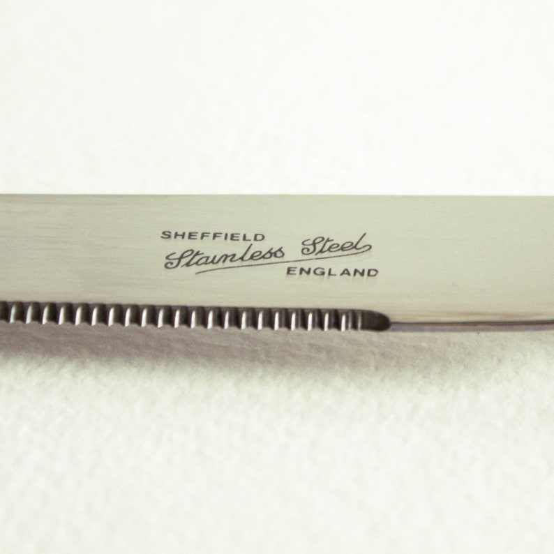 Vintage Sheffield England Bread Knife Stamped Stainless Steel Natural