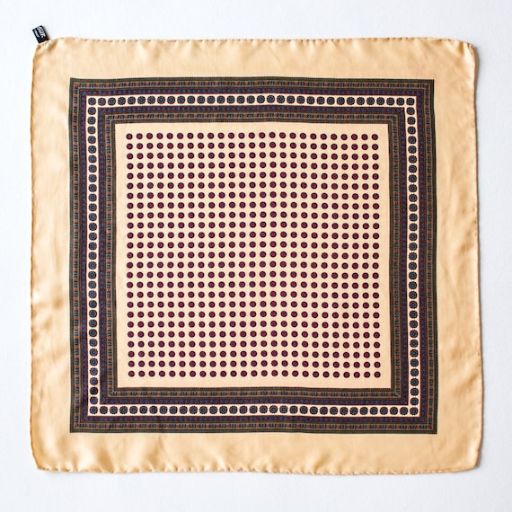 Vintage | 100% Silk Scarf or Pocket Square | Art … - image 5