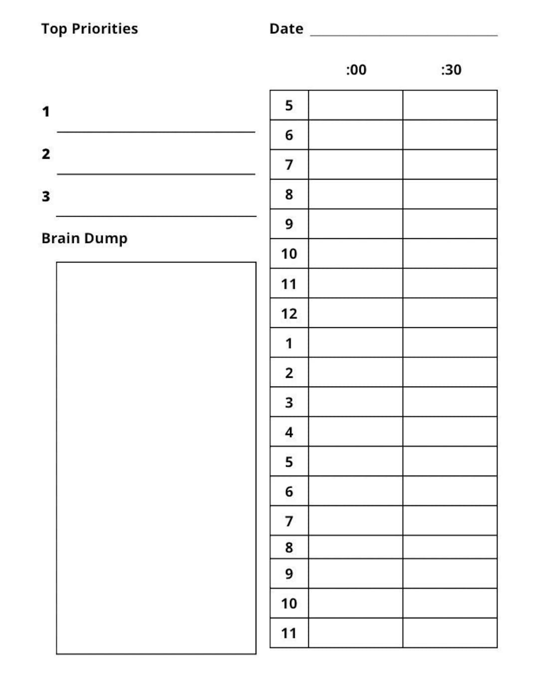 The Original Timebox Template - Etsy