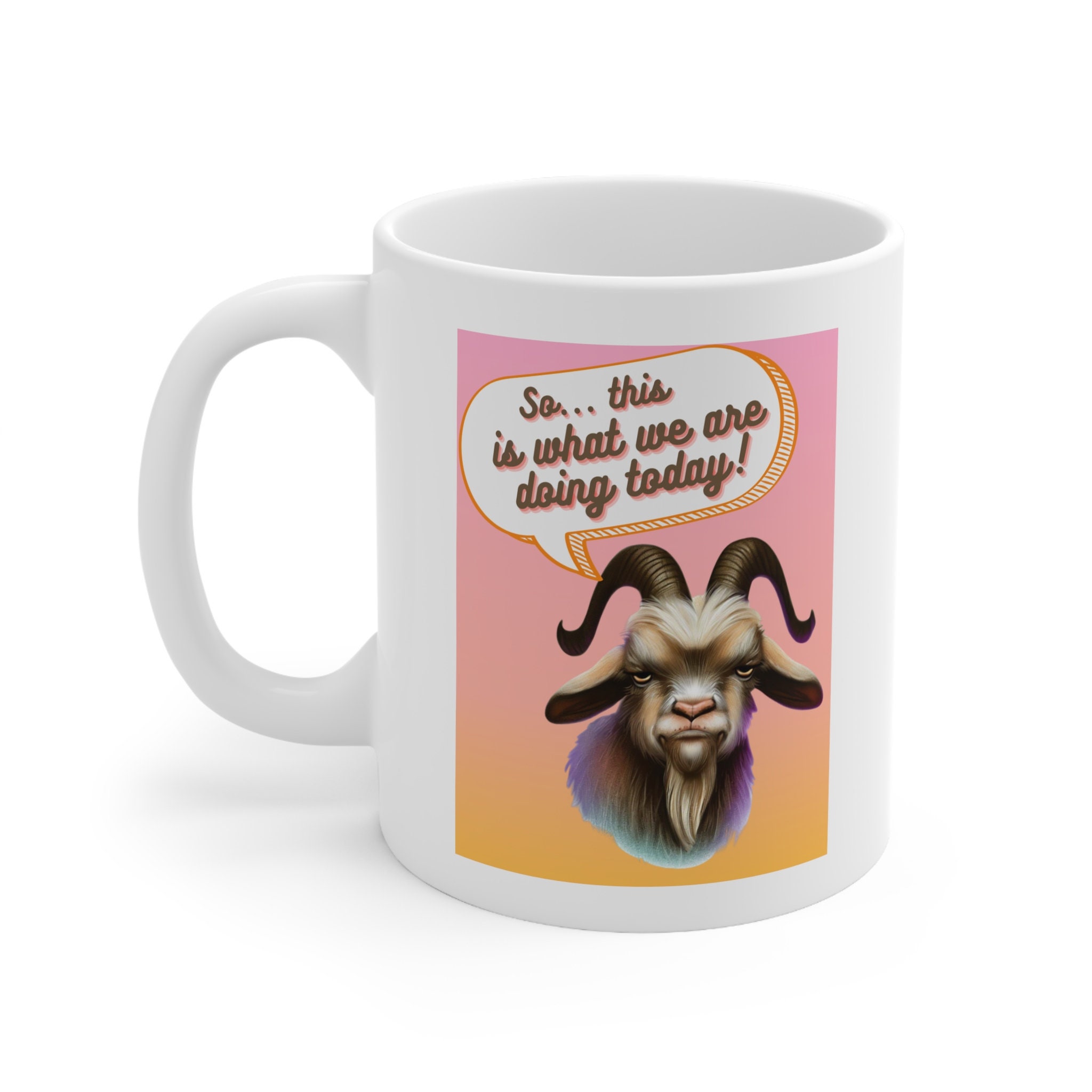 Goat Coffee Mug, Funny Goat Lover Gift, Farmer Cup, Farming, Cute Pet