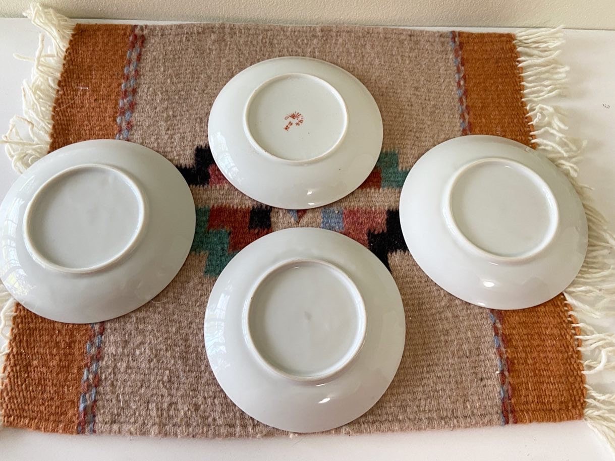 Vintage Japanese Eggshell Porcelain Kutani Geisha Girl Tea Set