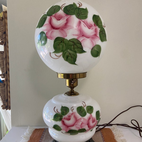 Gone With the Wind— Pink Peonies Double Bubble Lamp
