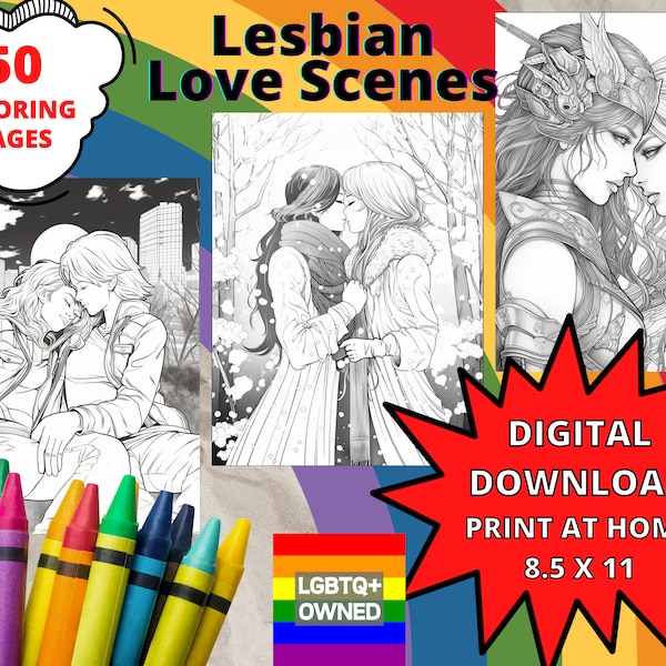 Lesbian Coloring - Etsy