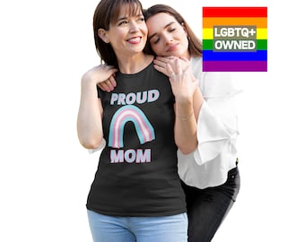 Stolzes Trans Mom Shirt - Transgender Parent Pride T-Shirt - Damen Softstyle Transgender Mom Tee - S, L, XL, 2xl