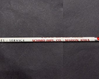 Anuncio antiguo de tractores Farmall Schmid Impl Co. Lápiz largo usado Tal cual