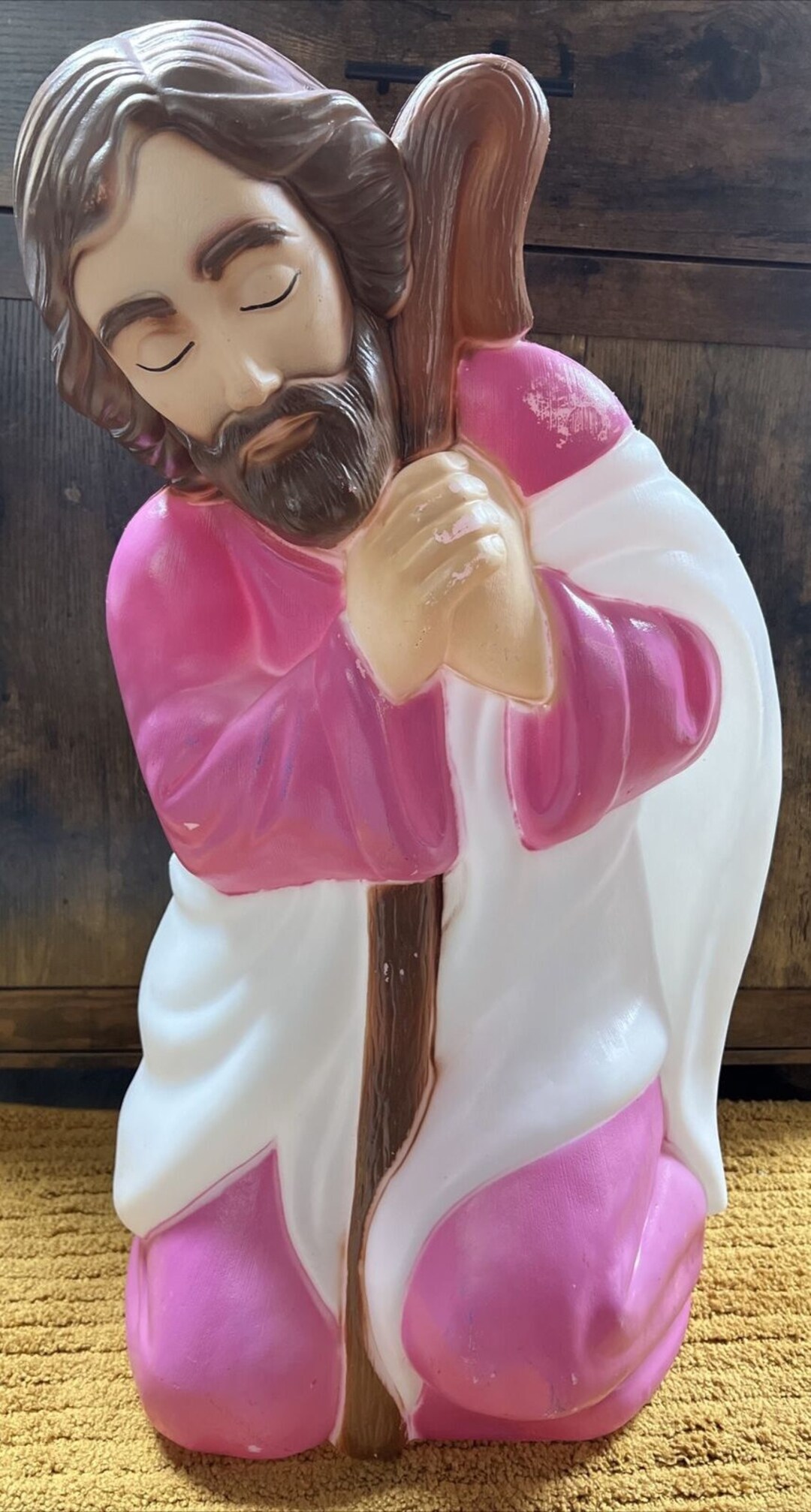 Vintage General Foam Plastics Blow Mold Joseph Nativity Staff READ Etsy