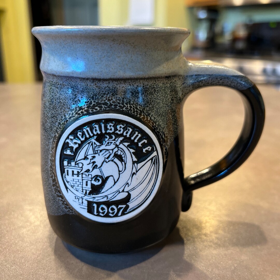 Vintage What Cheer Pottery 1997 Renaissance Festival Mug Stein Etsy