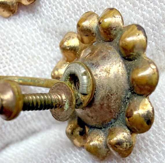 Vtg Ruby Red Clear Rhinestone Flower Cluster Halo… - image 12