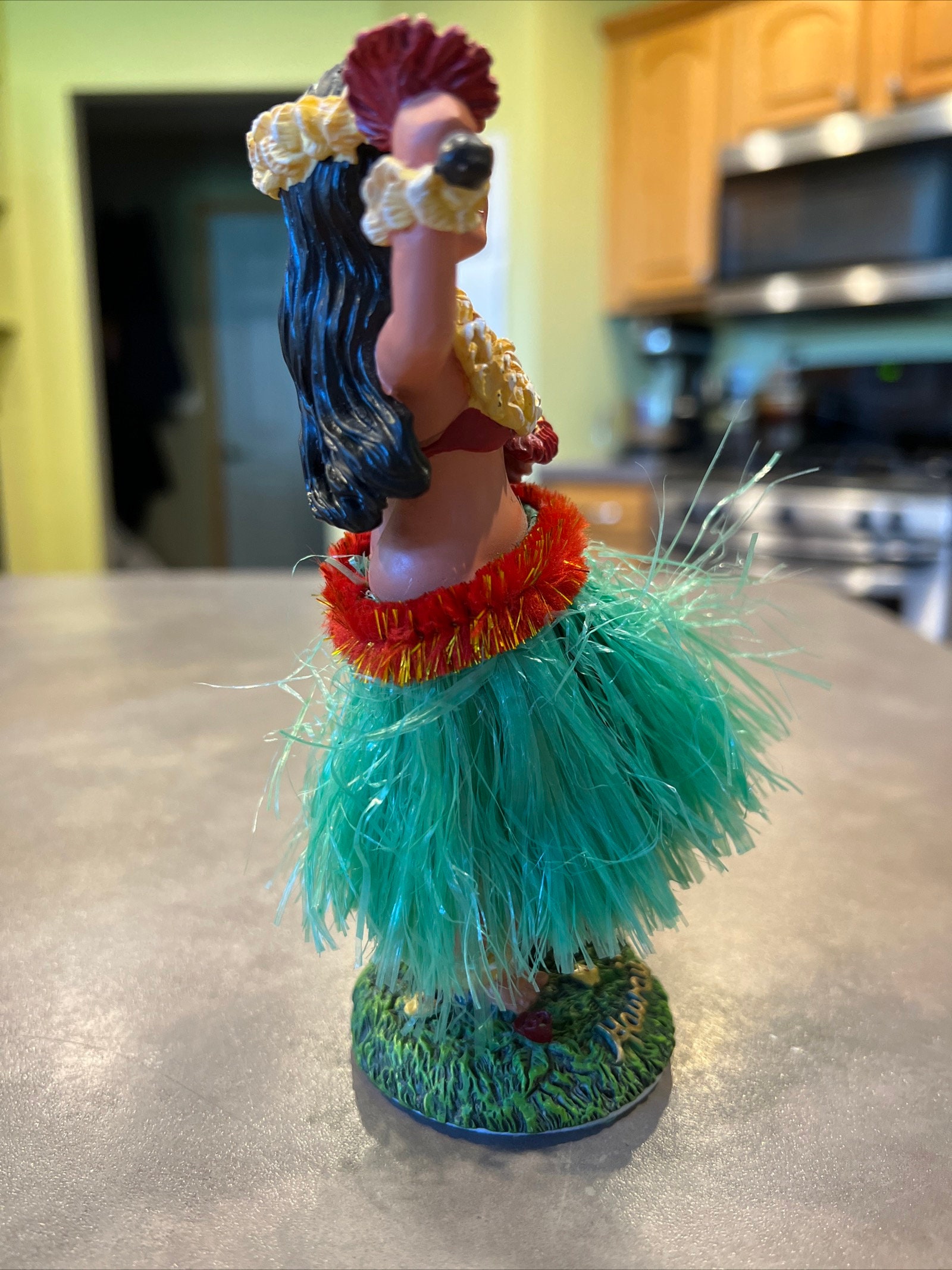 Vintage Dashboard Hula Girl Dancer Nodder TIKI Hawaiian Green Etsy
