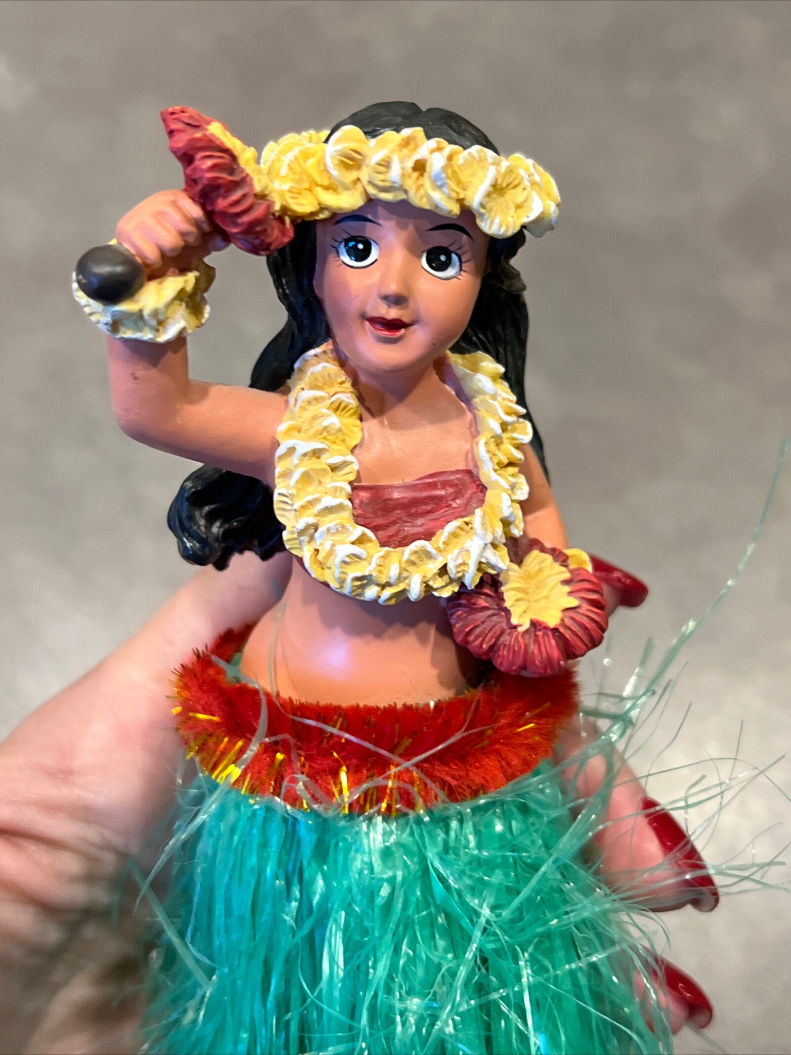 Vintage Dashboard Hula Girl Dancer Nodder TIKI Hawaiian Green Etsy