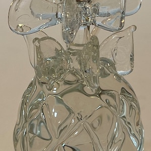 Vintage Crystal Glass Pineapple Paperweight Clear Blown