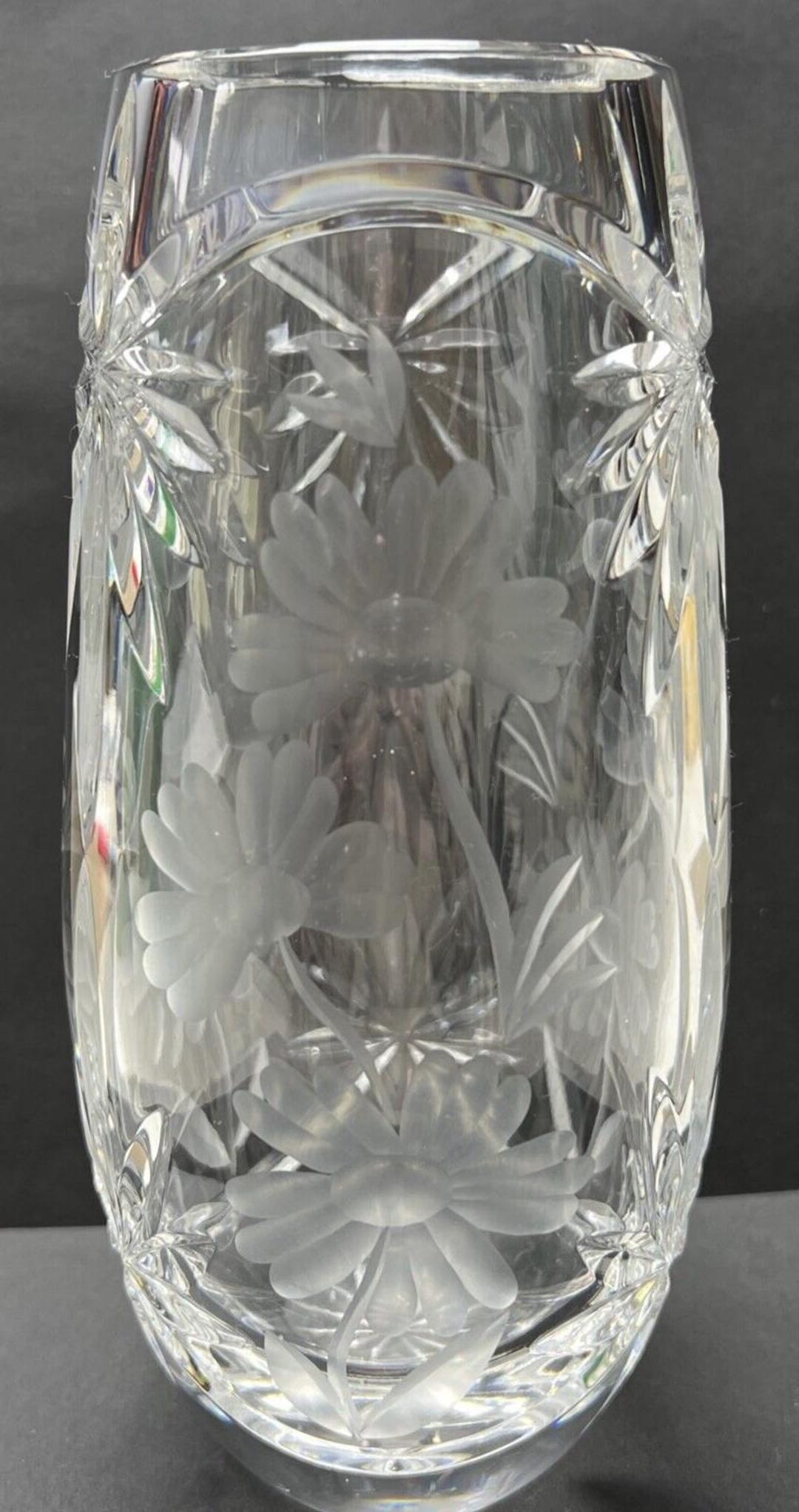 Vintage Czech Bohemia Crystal Vase Etched Cut Flowers Starburst Etsy vintage-czech-bohemia-crystal-vase-etched-cut-flowers-starburst-etsy