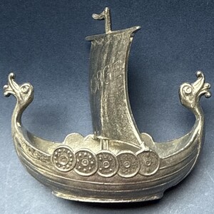 Vintage Salt Cellar Handstop TPB Tinn Pewter NORGE Viking