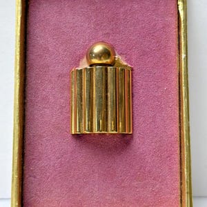 Helena Rubinstein Command Performance Gold Perfume Bottle Charm Bracelet As Is