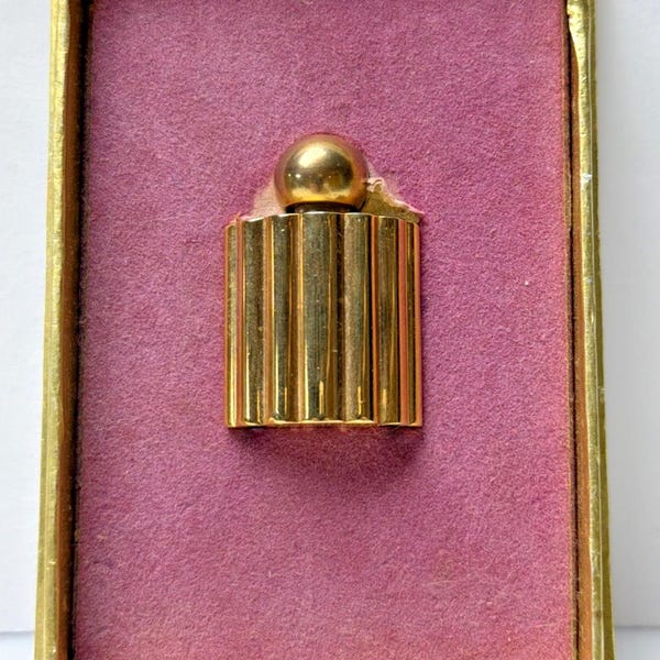 Helena Rubinstein Command Performance Gold Perfume Bottle Charm Bracelet As Is