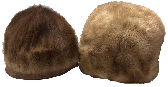 Authentic Vintage Pillbox Fur Hat size 7.5 inches Brown Authentic Vintage Pillbox Fur Hat size 7.5 inches Brown  main image 4