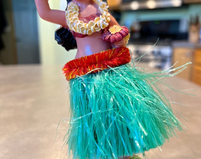 Vintage Dashboard Hula Girl Dancer Nodder TIKI Hawaiian Green Etsy