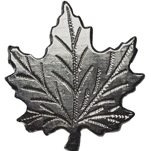 Vintage Canadian Sterling Silver Maple Leaf Shape Brooch Pin Etched Engraved