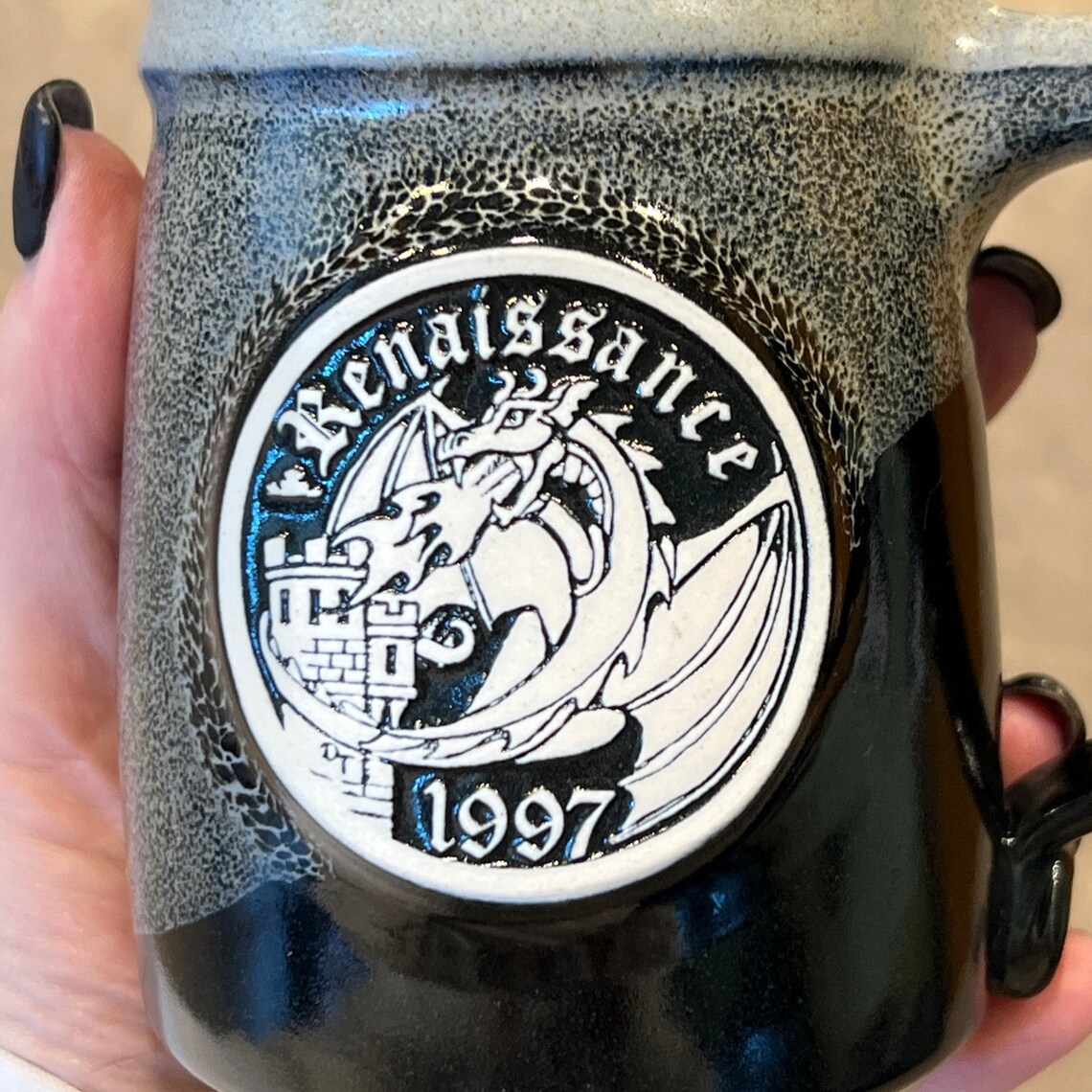 Vintage What Cheer Pottery 1997 Renaissance Festival Mug Stein Etsy