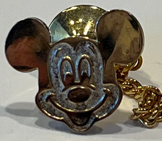 Vintage Disney Sterling Silver Mickey Mouse Gold Over Pin - Etsy