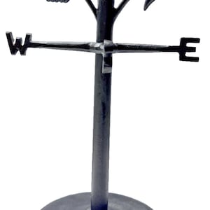 Veleta vintage Susan Winget de hierro fundido con forma de gallo, estilo rústico