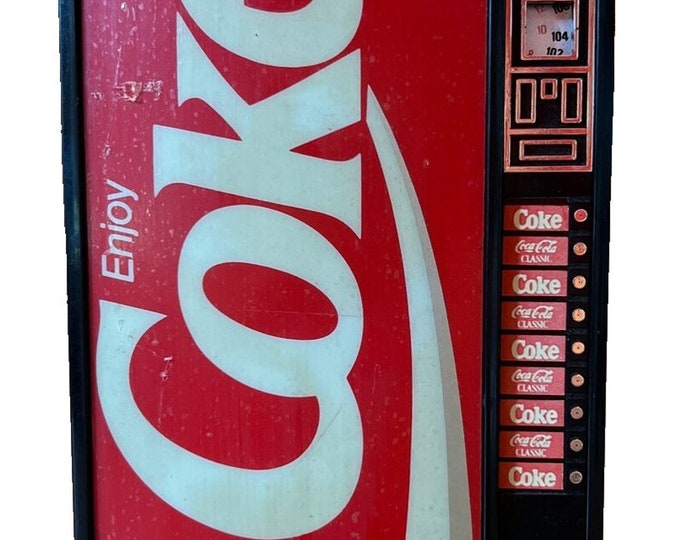 Vintage 1982 Enjoy Coke Vending Machine AM FM Transistor Radio WORKS As