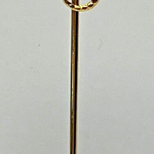 Victorian 14k Yellow Gold Filigree Turquoise Pearl Stick Pin READ