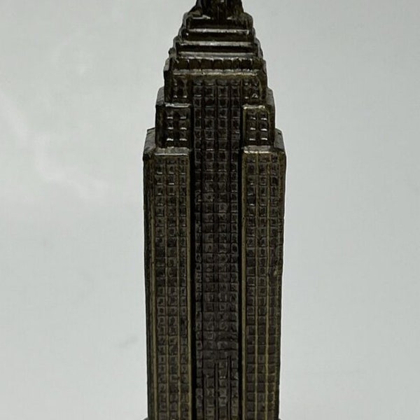 Vintage Cast Metal Empire State Building New York Souvenir 6.5” Tall