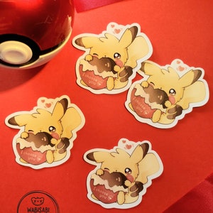 Kawaii Sticker "I choose you" Cute Pikachu Glossy Paper - Wabisabi Shop by Samiart23