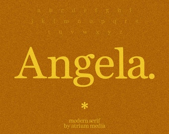 Serif Font - Angela Modern Typeface Font, Classy Brand Font, Elegant Font, Fun Classic Style Font, Regular Modern Serif Font