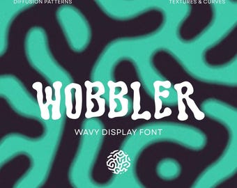 Wobbler – Groovy Melt Display Font | Psychedelic Serif | Retro 70s Font | Organic Wavy Blob Font | Procreate Cricut Canva Font