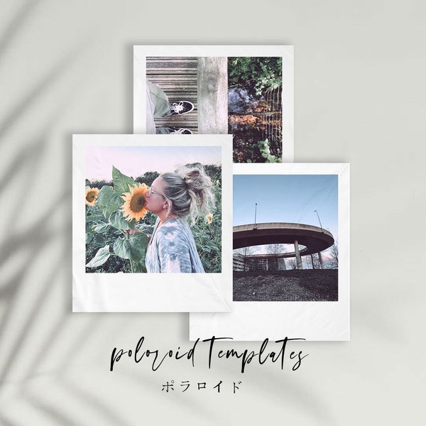 Polaroid Templates, Instant Analogue Overlays, Vintage Photography Feel, Easy PSD & PNG Files