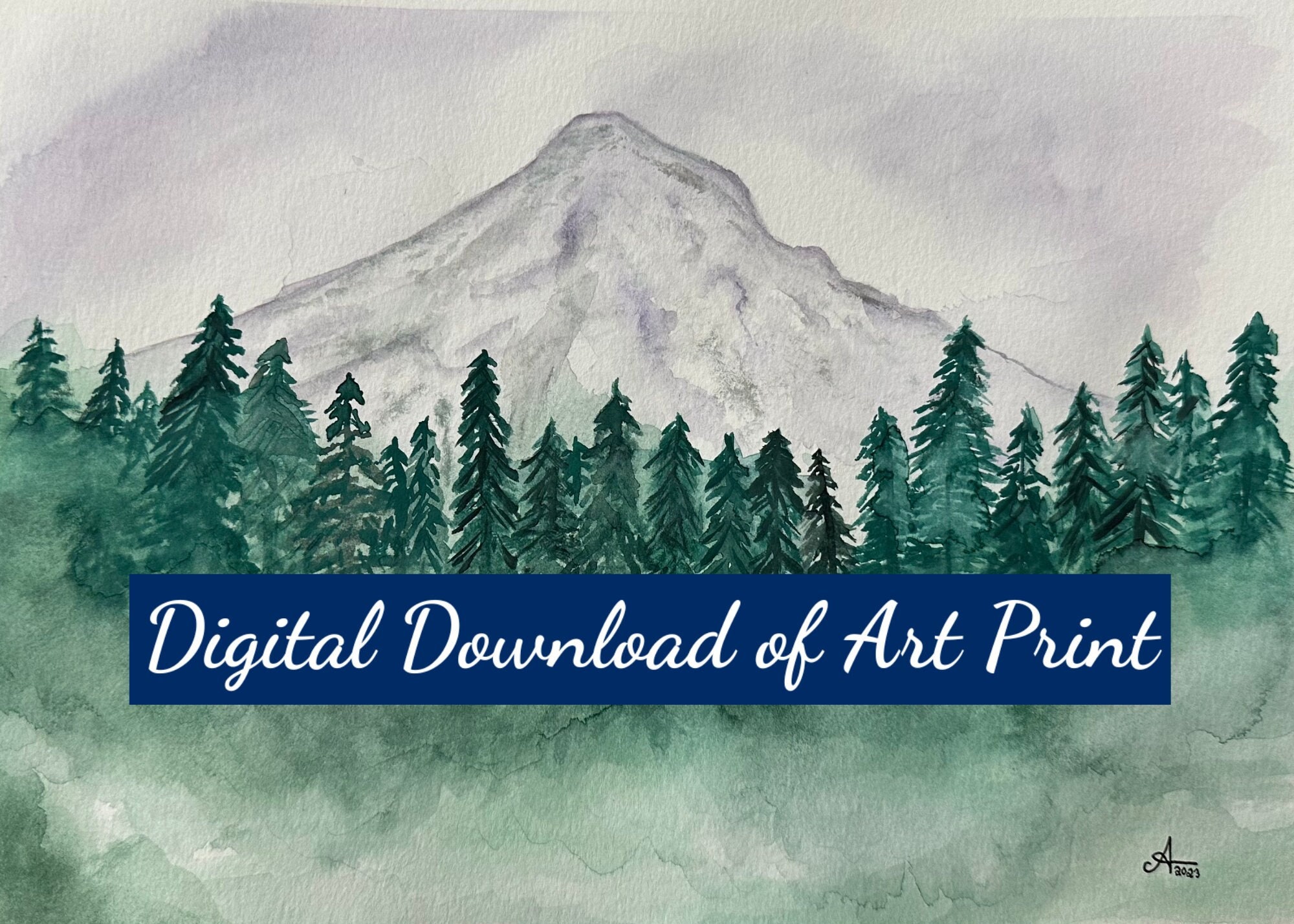Mount Hood Watercolor Painting *digital Download Art Print