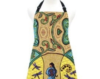 Apron | Indigenous Strong Earth Woman | Canadian Native Artist | First Nations Art